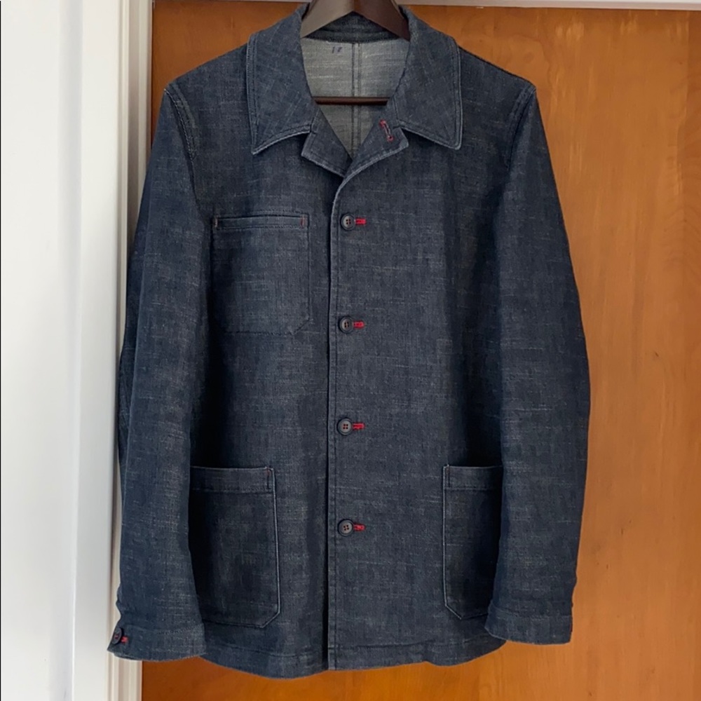 Mens Melrose Japanese Denim Work Chore Coat Jacket